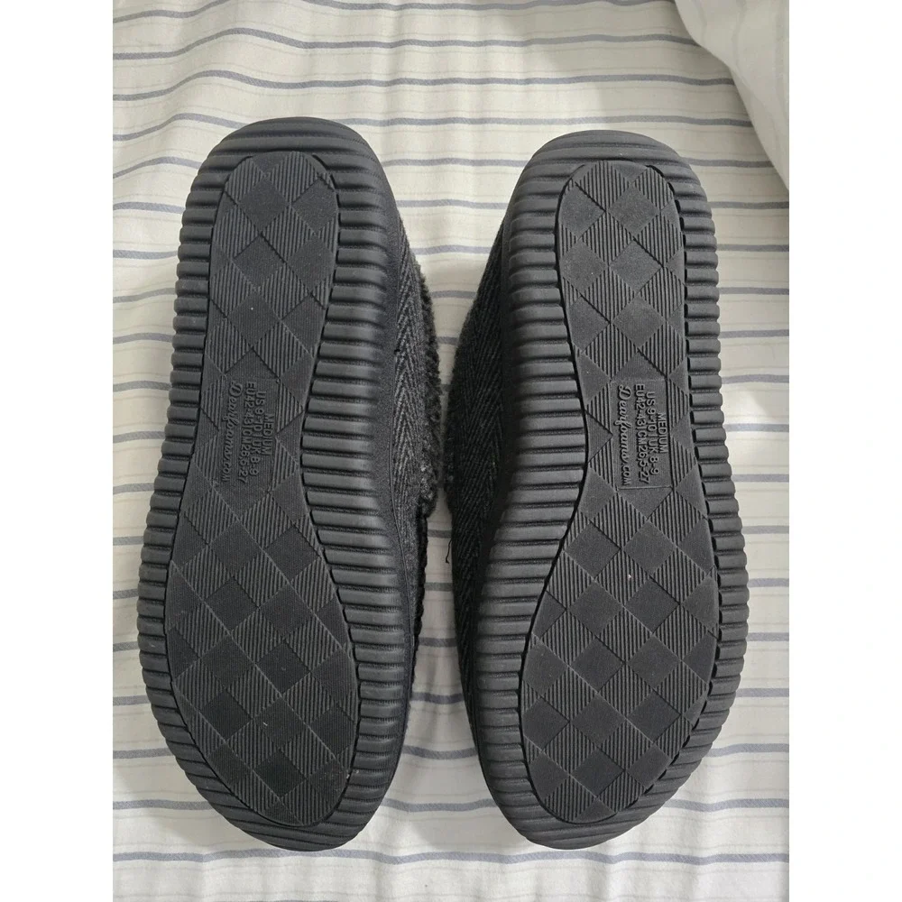 New‎ Men's Dearfoams Slip On Memory Foam Slippers, House Shoes, Gray Medium 9-10